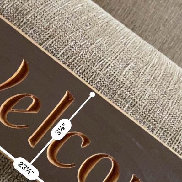 Welcome Sign Rustic Carved Inward - Picture 5 of 6